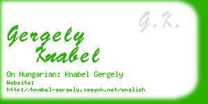 gergely knabel business card